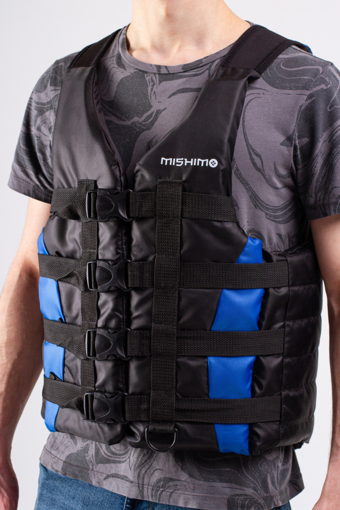 Жилет спасательный MISHIMO PRO Премиум качества Черно-синий в Камышине