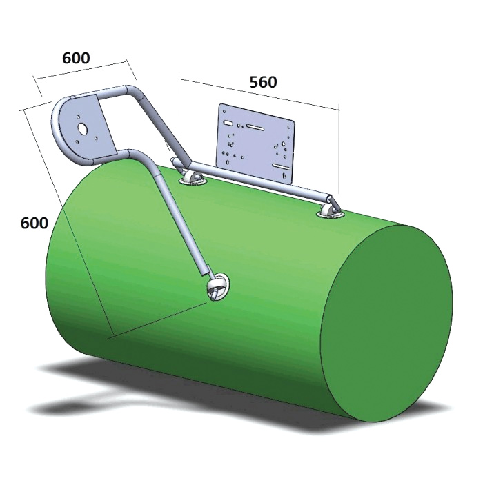 Стойка рулевая с креплением на баллон надувной лодки 25мм в Камышине