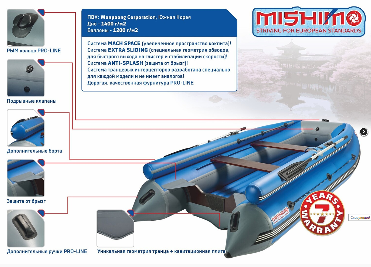 КОМПЛЕКТ ЛОДКА MISHIMO FAMILY LITE 370 + МОТОР 9,9 (15) Л.С. в Камышине