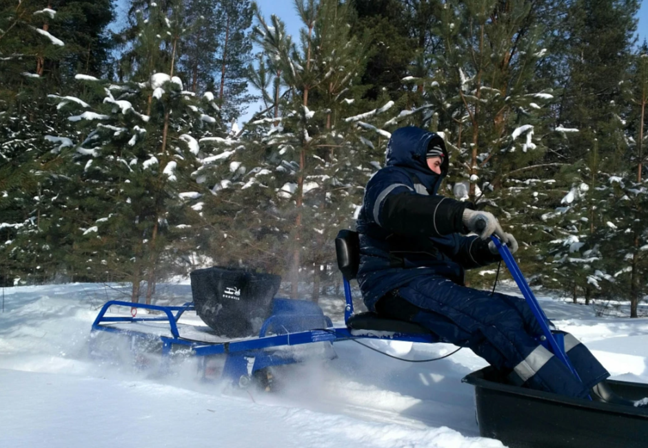 Мотобуксировщик толкач Альбатрос-XL8 с модулем. С фарой, склизы в Камышине