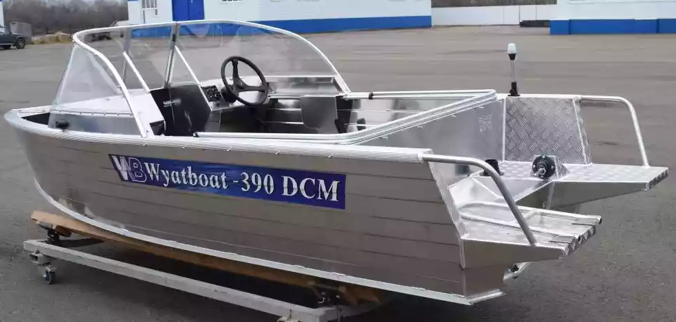 Алюминиевая лодка Wyatboat-390 DCM Увеличенный борт в Камышине