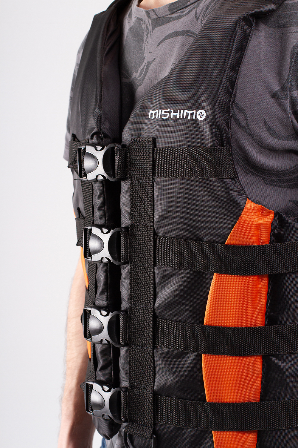 Жилет спасательный MISHIMO PRO Премиум качества Черно-оранжевый в Камышине