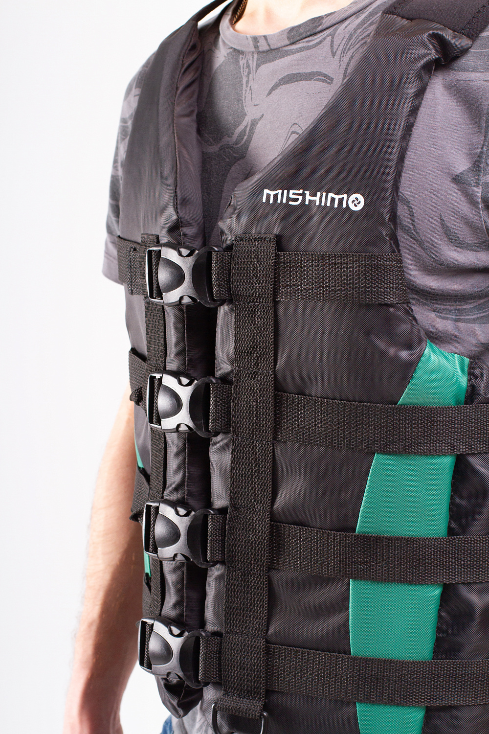 Жилет спасательный MISHIMO PRO Премиум качества Черно-зеленый в Камышине