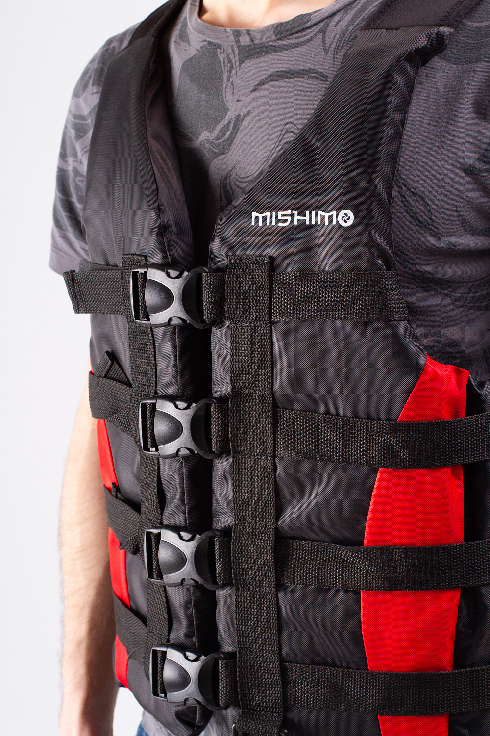Жилет спасательный MISHIMO PRO Премиум качества Черно-красный в Камышине